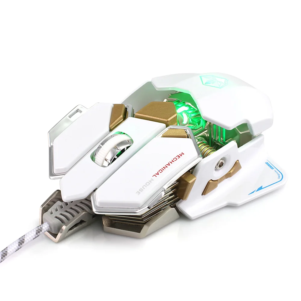 

9 Buttons Mouse 4 Colors Light Emitting USB Wired Gamer Professional Macros Optical Mice 800-4000 Adjustable DPI LUOM G10