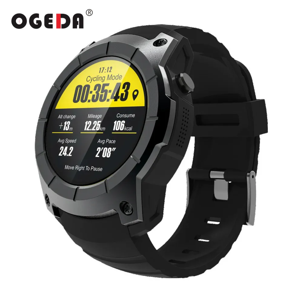 2019 OGEDA фитнес часы мужские gps Смарт 2018 Спорт пульсометр монитор Мульти часы|watch