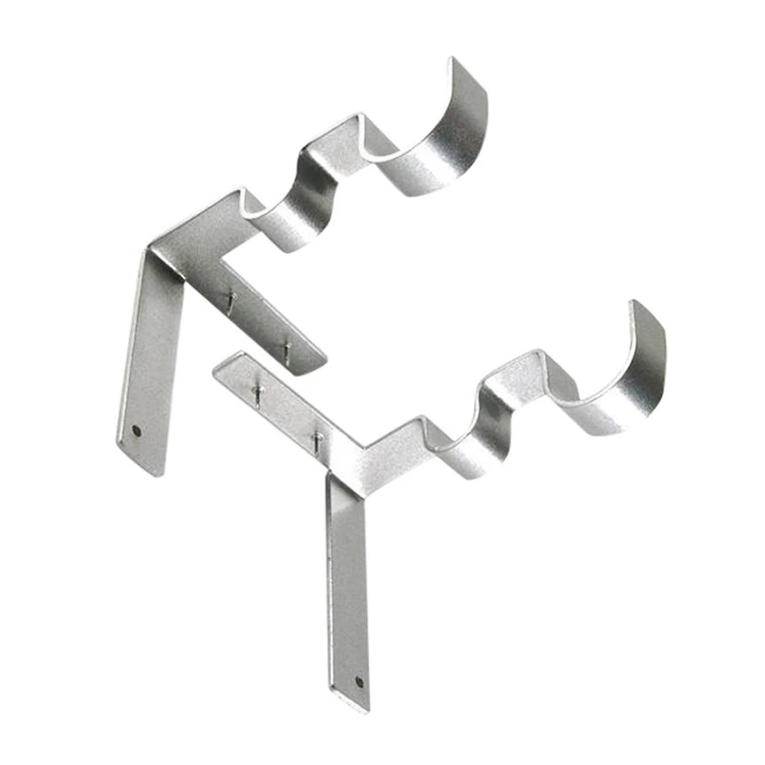Silver 2 шт. кронштейн для карниза, держатель карниза, держатель карниза для карниза - Цвет: Silver