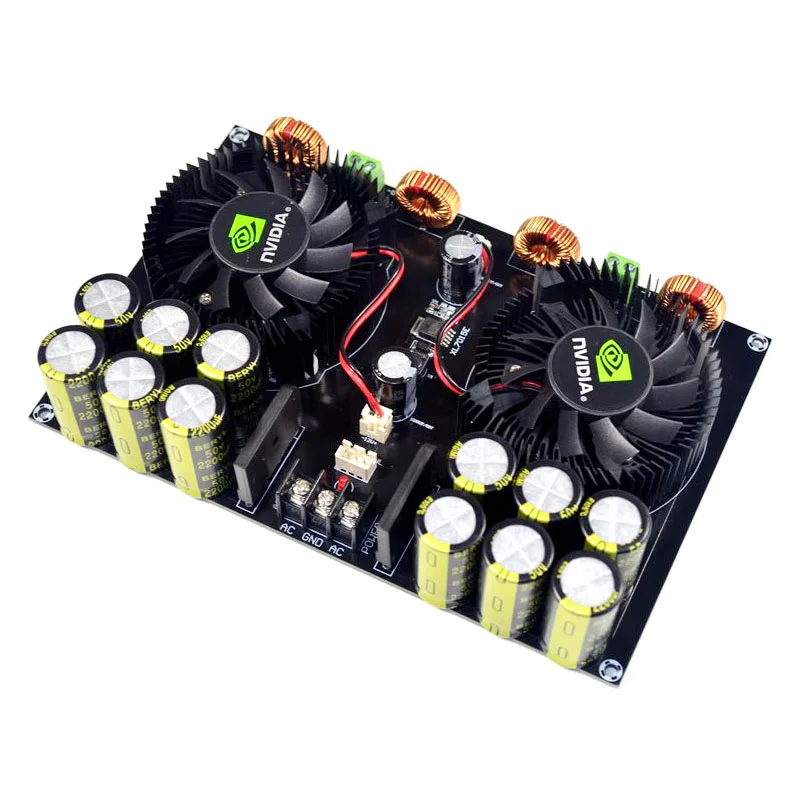 AC20 ~ 26V Высокая Мощность Плата усилителя TDA8954 420W + 2 0 класса D Цифровой с охлаждающим
