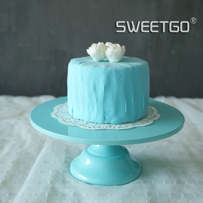 Meer Blauw Cake Disc Europese De Bruiloft Prop SMEEDIJZEREN Cake De Plank 10 Inch Een Snack Disc Cake Tentoonstelling lade