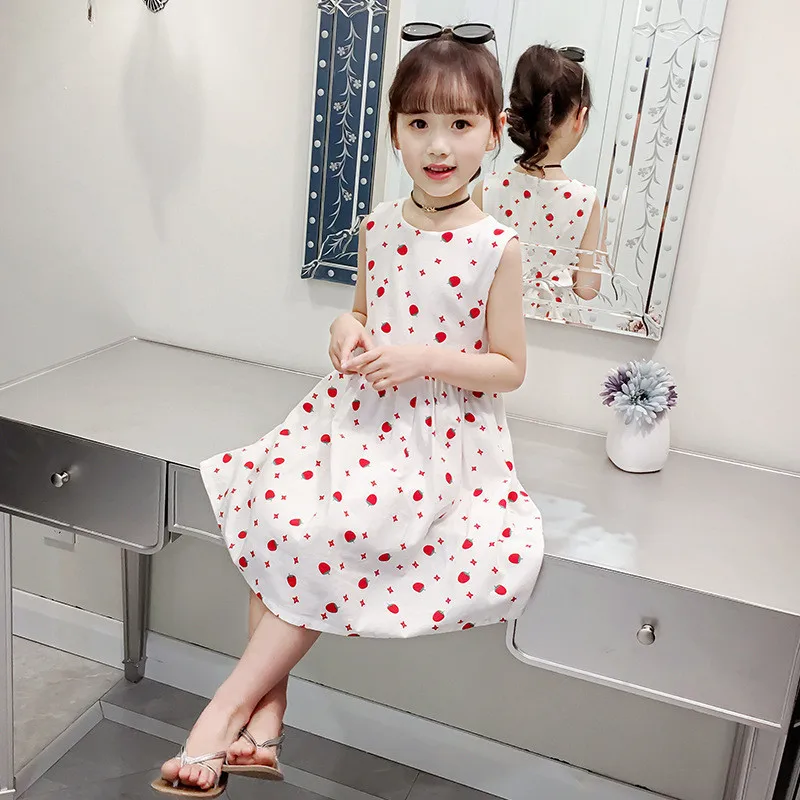 

Summer New Kids Girl Dress Baby Princesses Dresses Bohemian Printed A-Line Children Clothes