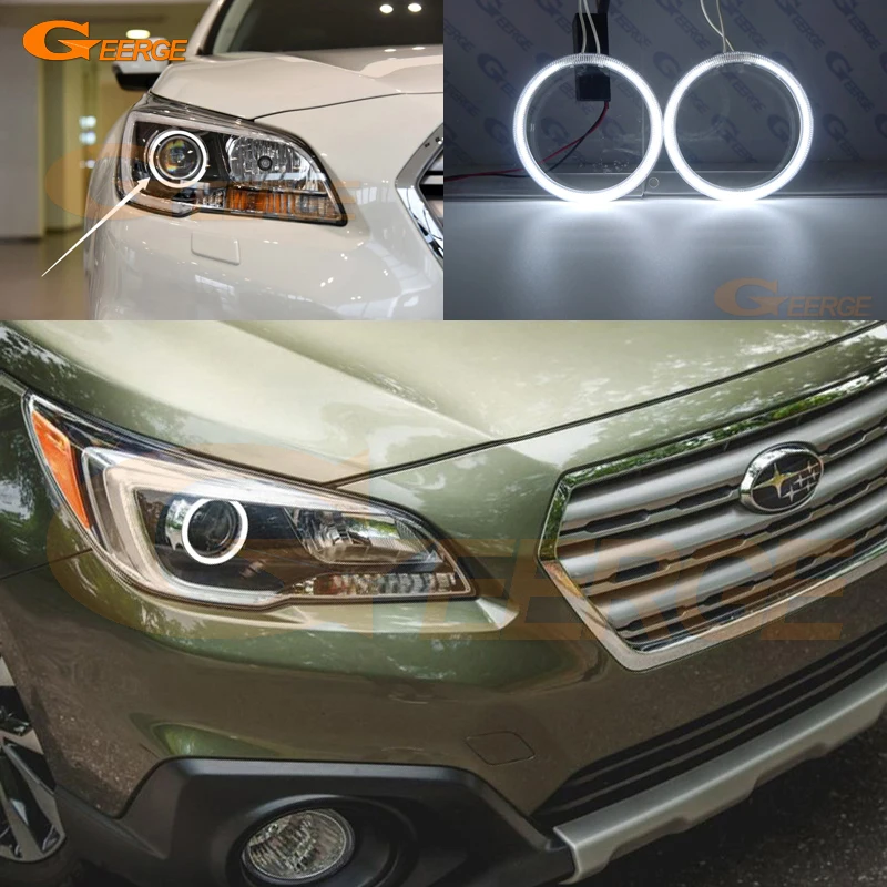 

For Subaru Outback 2015 2016 2017 Xenon headlight Excellent Angel Eyes Ultra bright illumination CCFL Angel Eyes kit Halo Rings