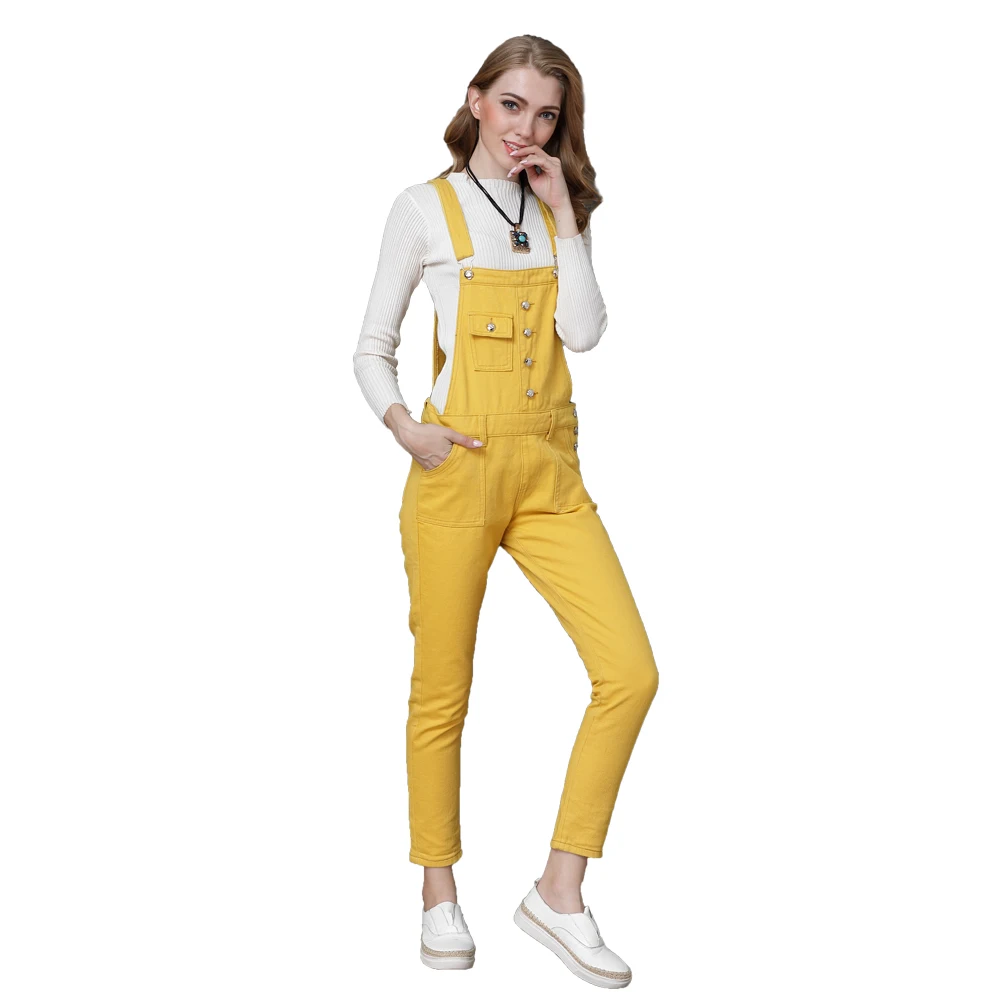 womens yellow overalls