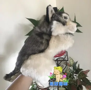 

Plush Wolf Simulation Animals Doll Toys Big Hand Puppet Toy Gift