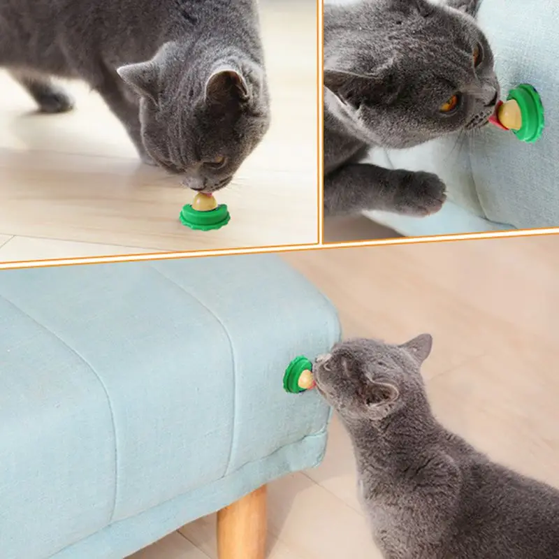 Pet Cat Sugar Energy Ball Lick Toys Catnip Power Up Nutrition