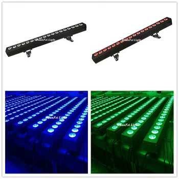 

2pcs 18x10w led rgbw wall washer light indoor ip20 dmx bar led wash wall building washer led rgbw