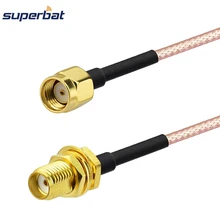 Удлинительный кабель Superbat SMA Jack женский переборка к RP-SMA штекер штыревой соединитель косичка коаксиальный RG316 Wi-Fi радио антенна
