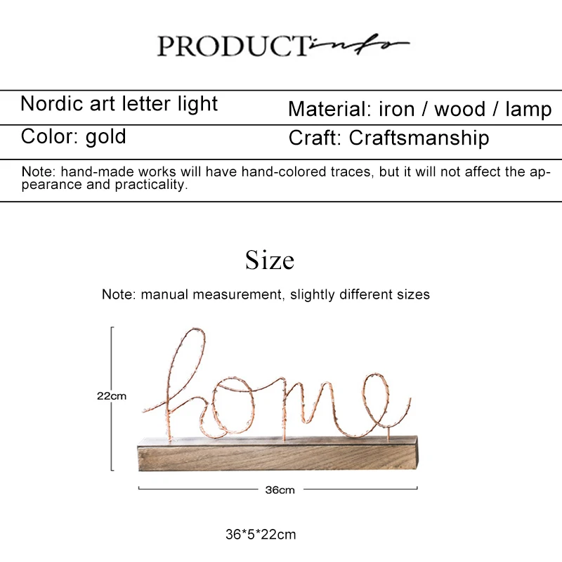 Ночная лампа на батарейках, Скандинавское деревянное основание, железный домашний Ночной светильник с надписью «Love Home», уютная настольная лампа для спальни, модное украшение, теплое