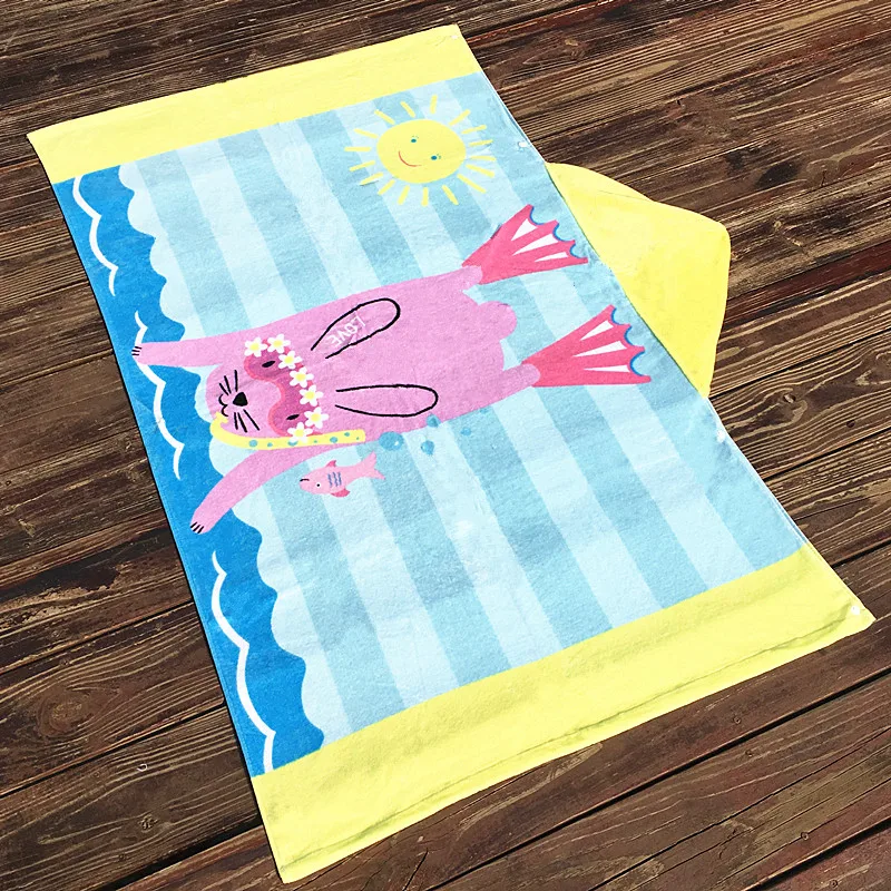 Хлопковые пляжные Полотенца формальдегид Для ванной халаты малыша Одежда заплыва переносной дети мультфильм с капюшоном Для ванной Полотенца накидка 176*126 см