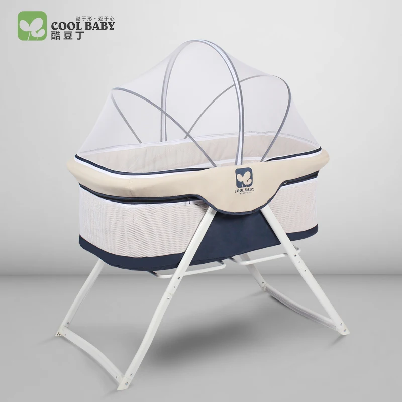 

Coolbaby cribs European-style free installation of multi-function game bed baby foldable portable travel cradle