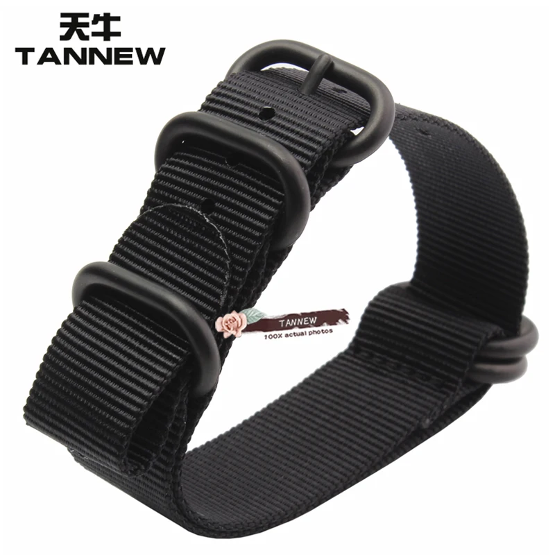18mm20mm22mm24mmNew Black Nato прочный нейлон наручные часы ремешок Военная армейская
