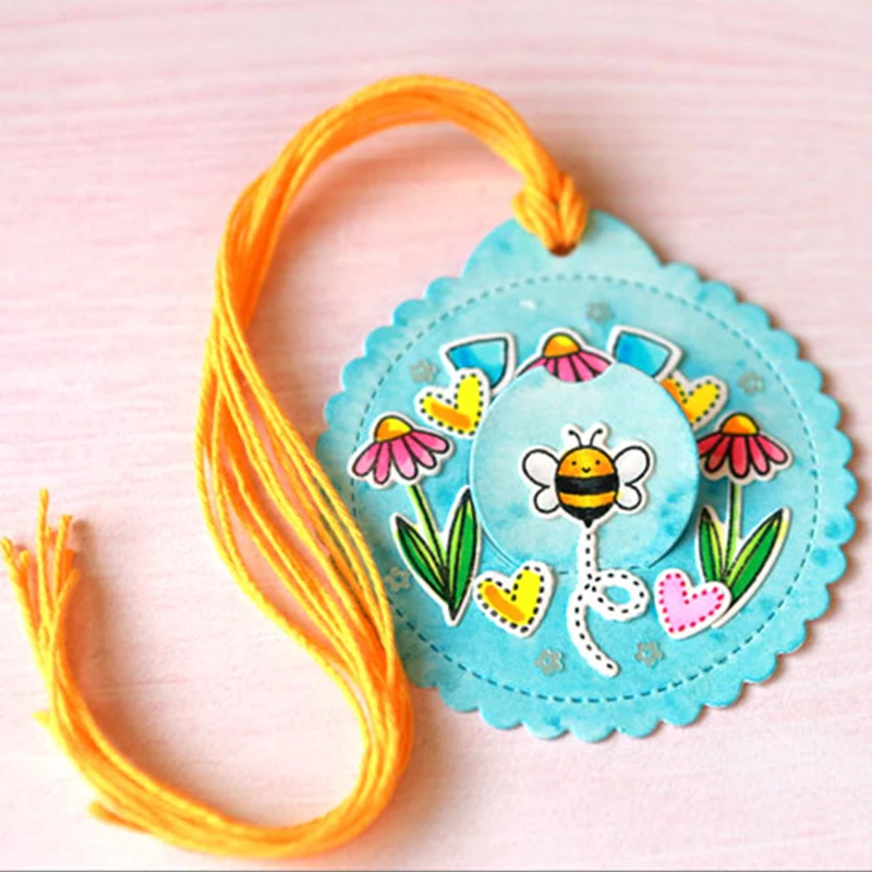 

Spring Heart Bee Transparent Clear Silicone Stamp/Seal for DIY Scrapbooking/Photo Album Valentine Decorative Card Making 3x4inch