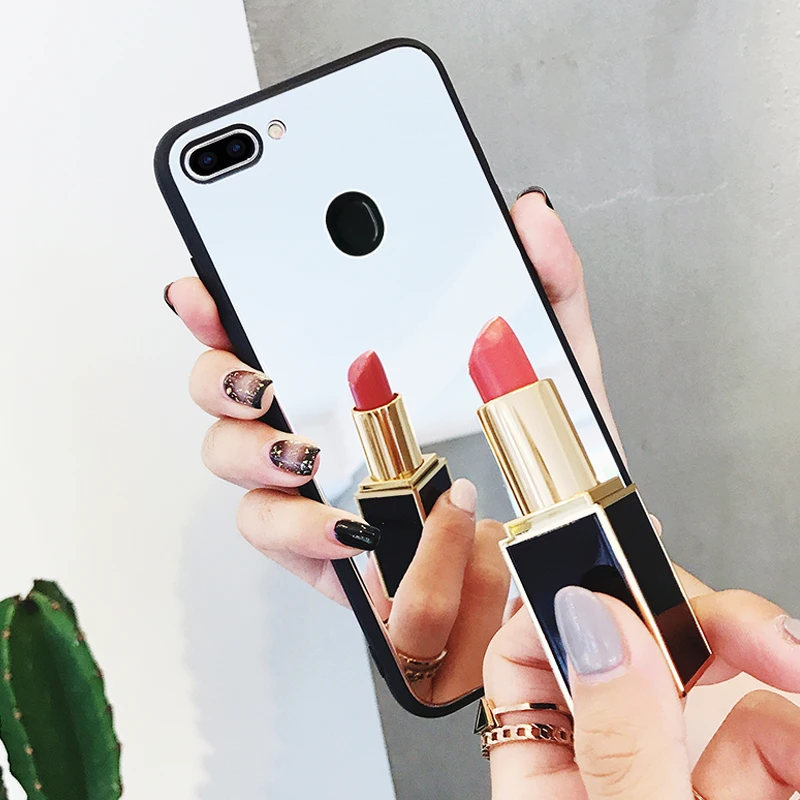 Fashion Luxury Glass casing Mirror Case For OPPO R15 PRO Dream Makeup R11 PLUS R11S |