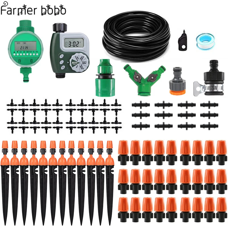30m Automatic Micro Drip Irrigation System Garden Irrigation Spray Self
