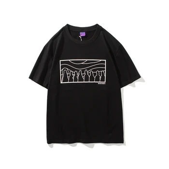 

2019 Spring And Summer New High Quality Japanese Comfortable Harajuku Tide Male Pattern Printing Casual Large Size T-shirt