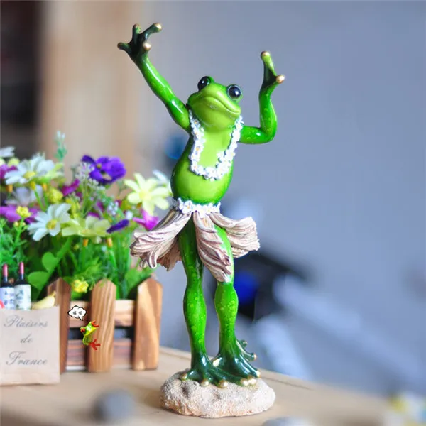 Funny Frog Family Dancing Ballet Styles Resin Toys Figures - Ballet Frog 2-2