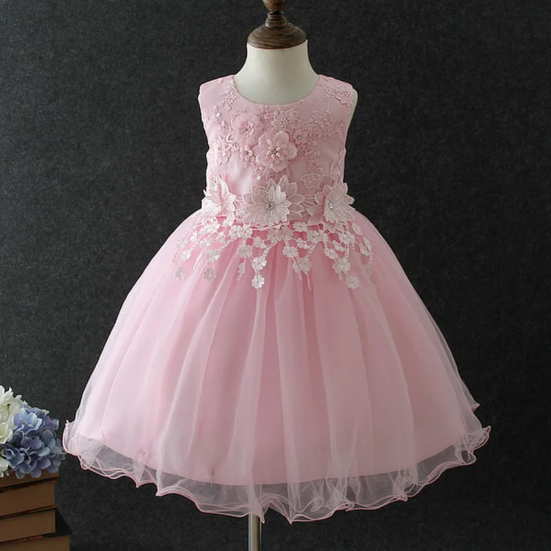 

Kids Wedding Party Dress Costume Baby Girls Princess Dress Performance Flower Girls Evening Dress Elegant Toddler Birthday Dress