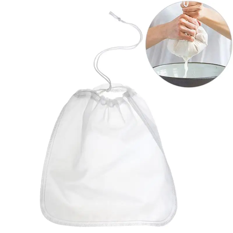 

Nut Milk Bag Reusable Almond Milk Bags Commercial Food Grade Fine Nylon Mesh Food Strainer & Cheese Maker Coffee & Tea Filter