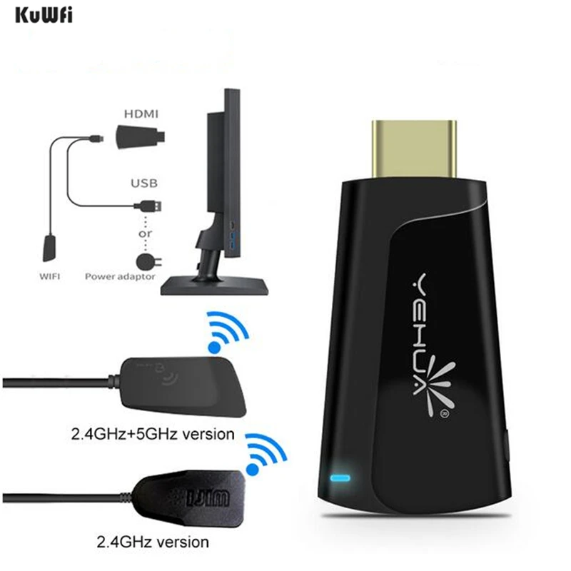 

KuWFi TV Stick 2.4G&5Ghz 4K HD Smart Wireless Display Dongle Support HDMI Miracast Airplay PC Android Ios TV Stick