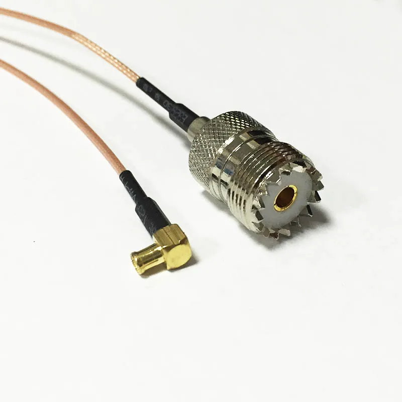 New UHF Female SO239 Switch MCX Male Plug Right Angle RF coax cable RG178  Wholesale 15CM 6
