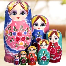 7 Layers set Beautiful Matryoshka Doll Russian Doll Children Wooden Toys Doll font b Christmas b