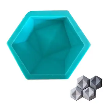 

BK2020 DIY Geometric Concrete Molds TV Background Decoration Clay Brick Crafts for Wall Stone Hexagon Handicraft Silicone Moulds
