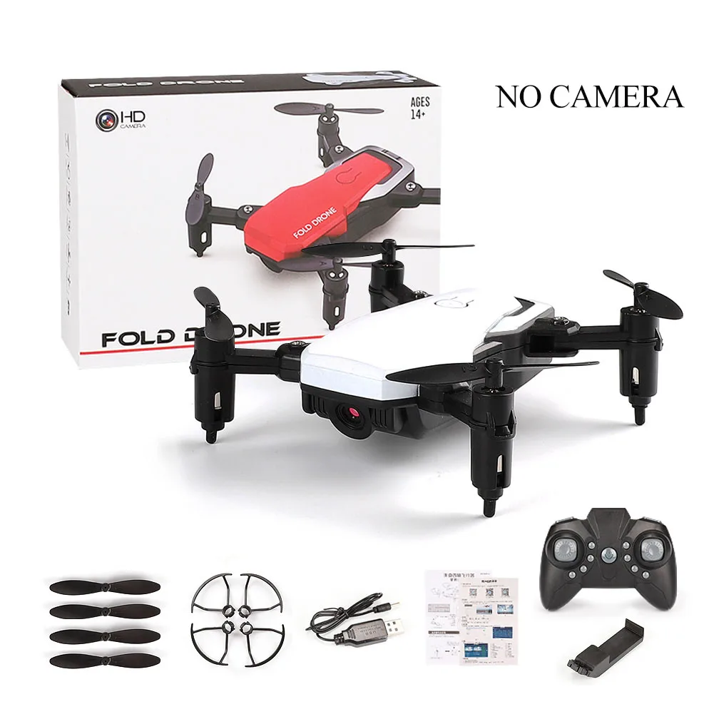Камера дроны wifi FPV с/без широкоугольного 0.3MP и 2MP 720P HD камера с высоким режимом удержания складной Радиоуправляемый квадрокоптер Дрон - Цвет: No Camera