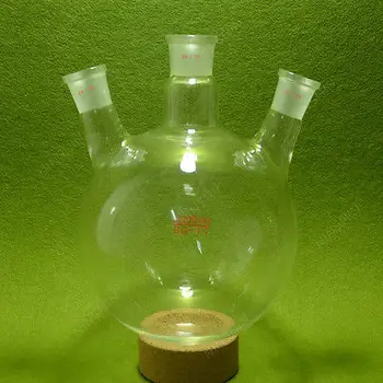 

3 Neck Round Bottom Flask,Boiling Flask,2000ml,24/29,Glass Flask,lab Glassware