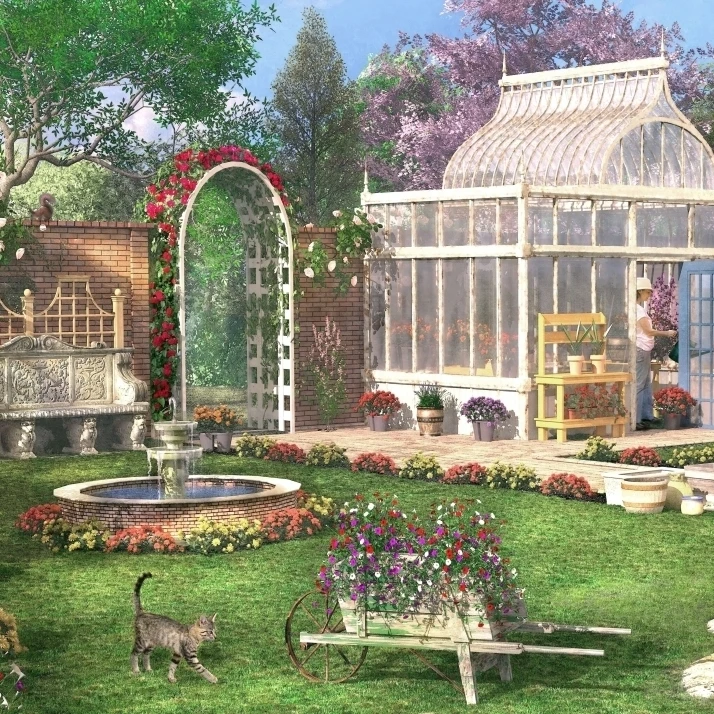 The Cottage Garden Poster Print by Dominic Davidson (36 x 24)
