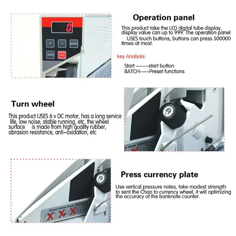 US $28.99 Portable Handy Money Counter For Most Currency Note Bill Cash