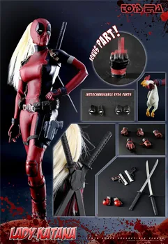 

For Collection woman pool 1/6 TE021 Lady Katana lady deadpool Action figure doll Toy full set