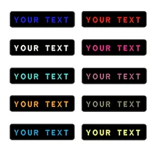 На заказ имя патчи бирки персонализированные железные на крючок подложки вышитые