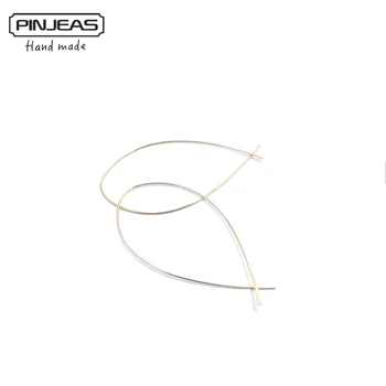 

PINJEAS Hot Women Fashion oval hoop earrings hand-crafted Geometry 925 Teardrop Thin Jewelry birthday present