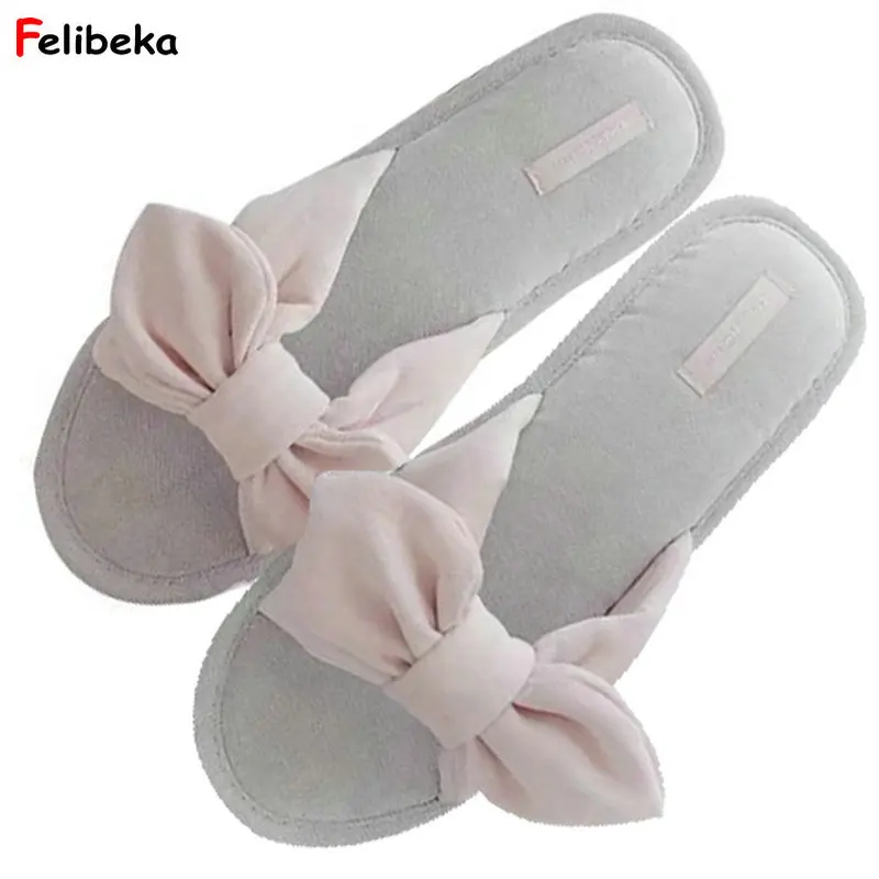 

Spring and Summer New Bow Non-slip Slippers Cute Cherry Strawberry Pattern Flip-Flops Home Bedroom Shoes Floor Slippers