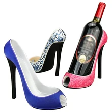 На высоком каблуке демонтаж искусство красное вино стойки пробковый контейнер держатель бутылки кухня бар дисплей ремесло ручной работы винный стенд украшения