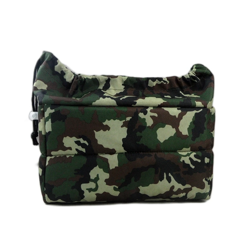 

Camouflage Drawstring Shockproof Camera Bag Inner Case Partition Padded Insert Camera Pouch Bag