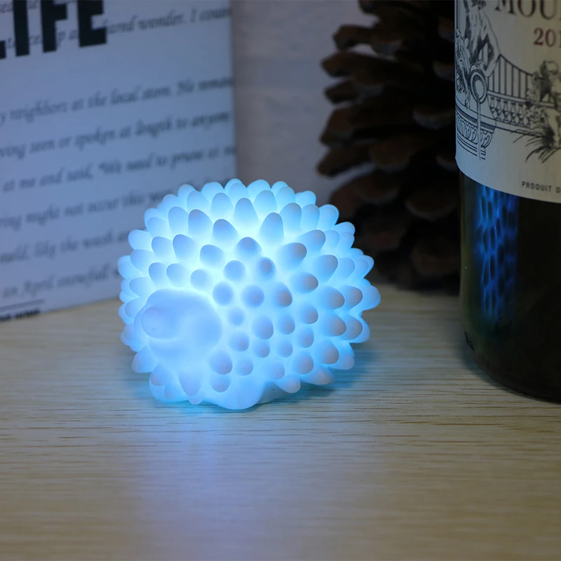 

Changing Color Household Decoration Lamp Desk Lamp Christmas Present Baby Light Home Bedside LED Hedgehog LED Night Light