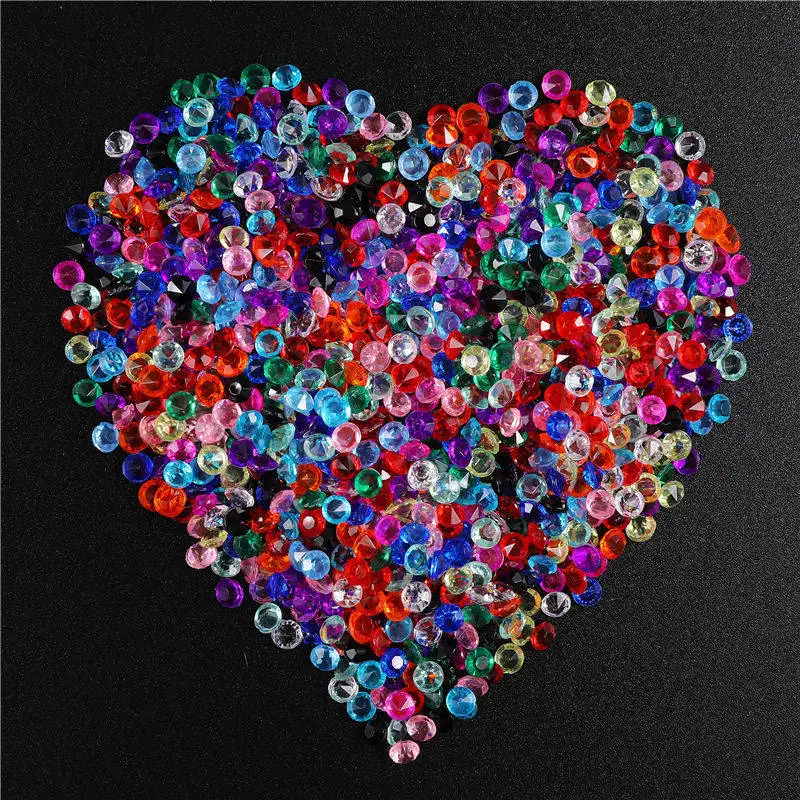 1000pcs 3.8mm Acrylic Diamond Confetti Wedding Party Festive Decoration Clear Crystals Centerpiece DIY Craft Embellishment 62463