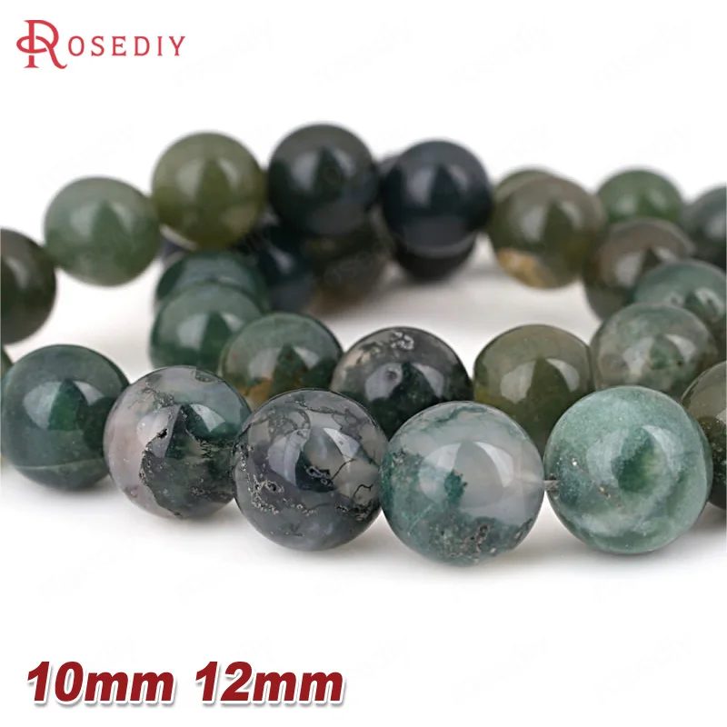 16PCS 10MM 12MM Natural Stone Round Beads Ball Diy Jewelry Findings Necklaces Earrings Bracelets Accessories | Украшения и