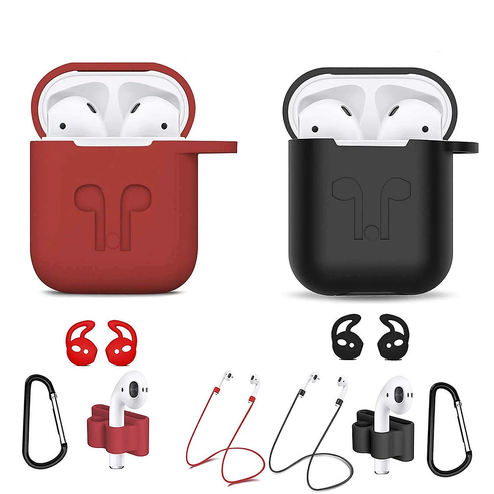 

Soft Silicone Case for Apple Air Pods Earphone Protective Cover Shockproof Waterproof for Iphone 7 8 Headset Accessorie