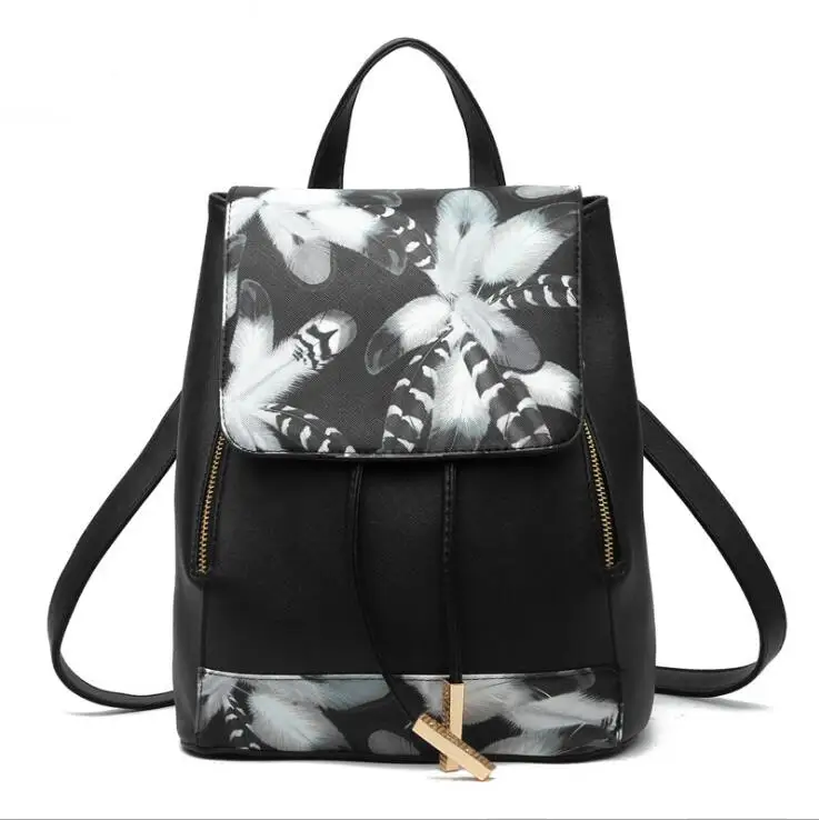 

Ragcci High Quality PU Leather Women Backpack Fashion Solid School Bags For Teenager Girls Large Capacity Casual Women Backpack