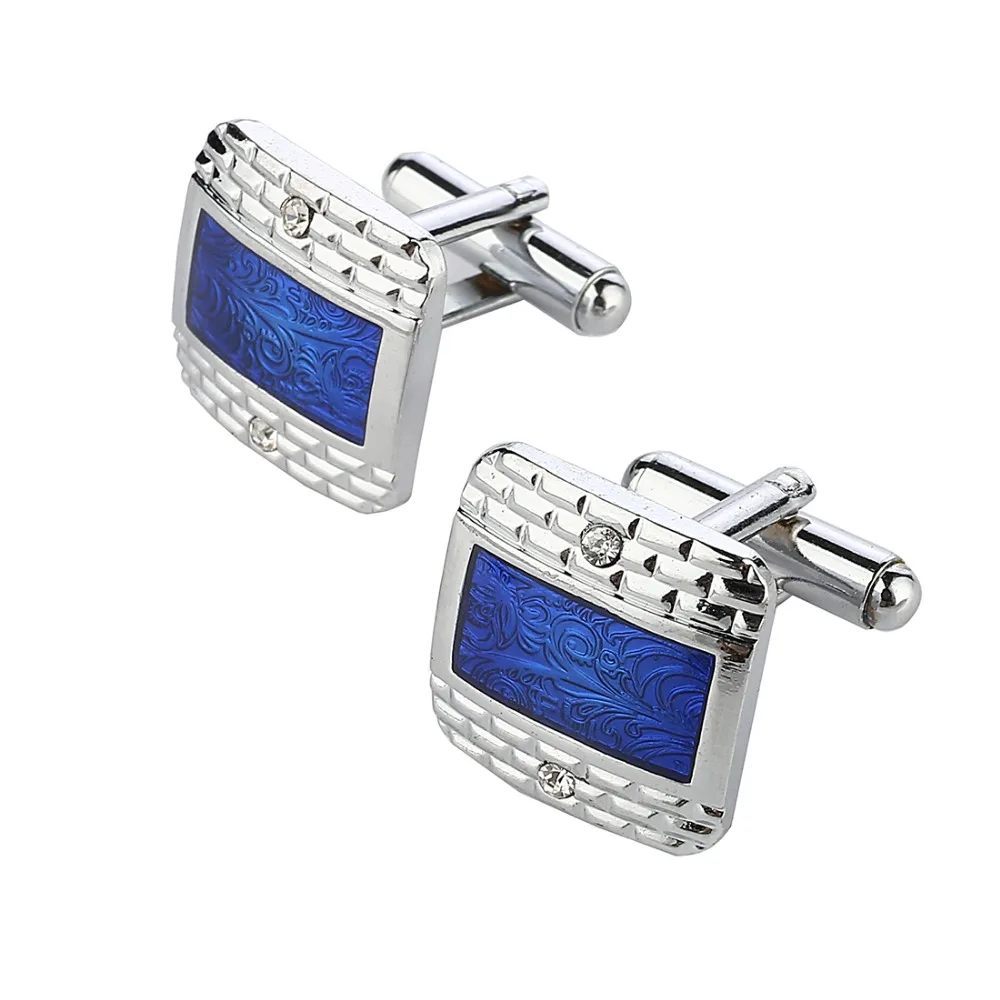 Buy ZOSHI Men Jewelry 2018 Blue Crystal Classic Cufflinks For Mens Fashion