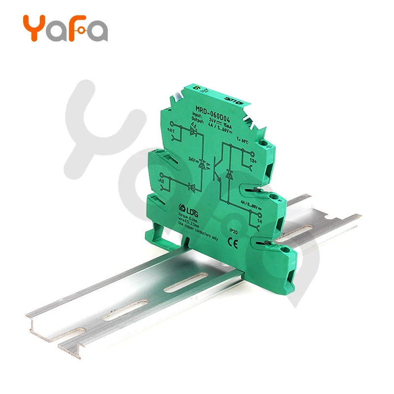 1 PC MRD-060D4 Ultra-thin LED Solid State Relay 4A Input: 5V 12V 24V DC SSR Interface Voltage Relay Module DIN Rail