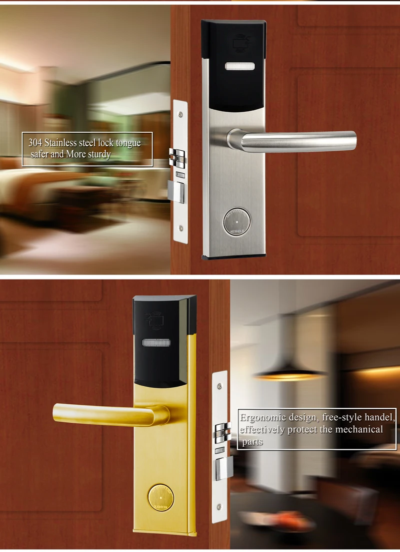 Stainless Steel Free Software Electronic Door Lock Keyless Digital Smart Door Lock Smart Entry For Home or Hotel System