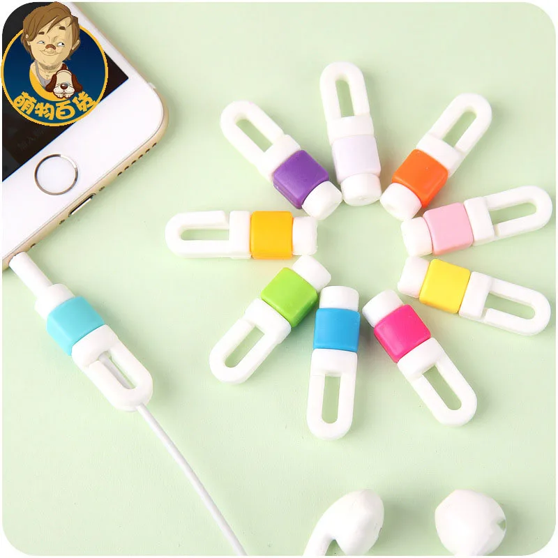 10pcs/lot Phone Headphone Earphone Cable Protector Cord Protection with Cable wire Organizer For
