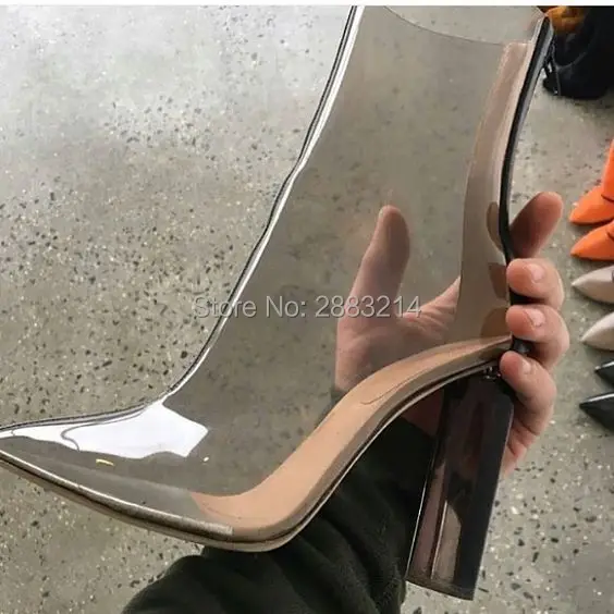 bottines plastique noir