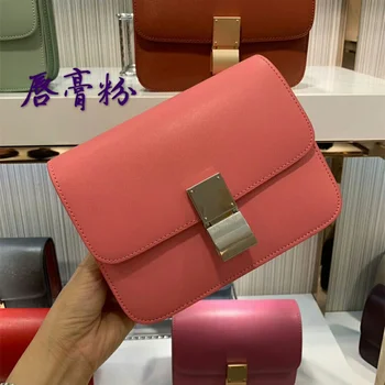 

Bags for Women 2020 Spring New Color Leather Lady Hand Rubbed Tofu Small Square Inclined Stewardess Bag