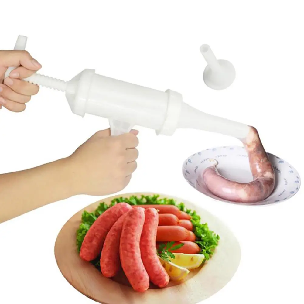 

New DIY Manual Sausage Stuffer Pork Mutton Meat Filler Maker Tool with Funnel Tube DIY Making Cooking Tool