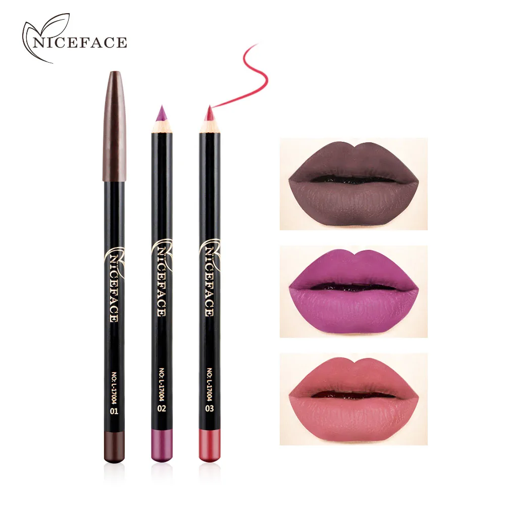 Niceface матовый карандаш для губ водостойкий стойкий телесный Макияж Губная помада